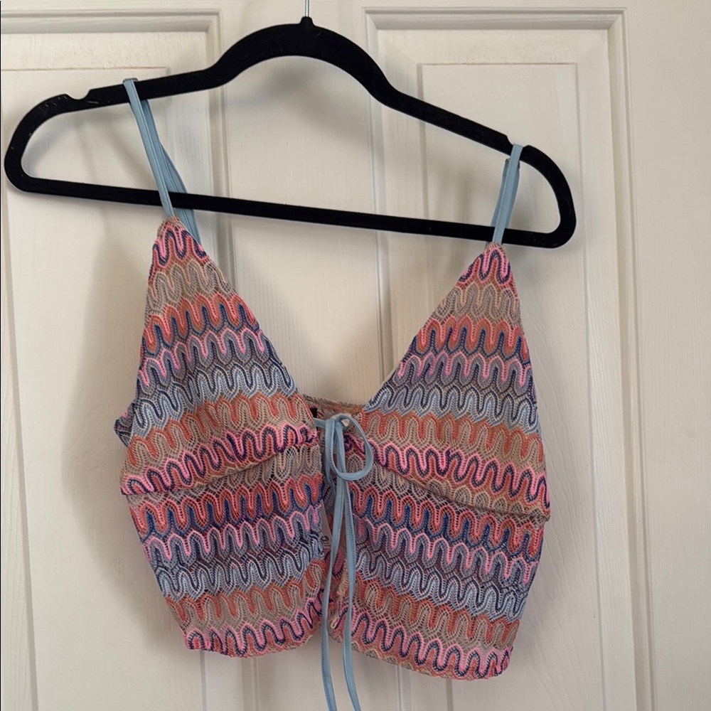 H&M Sheer Tie Tank Top